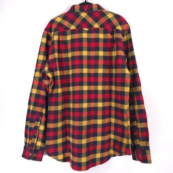 NWT FJALLRAVEN Flannel Shirt Red Plaid Skog Slim‎ Fit Long Sleeve Outdoor LARGE - Picture 3 of 16